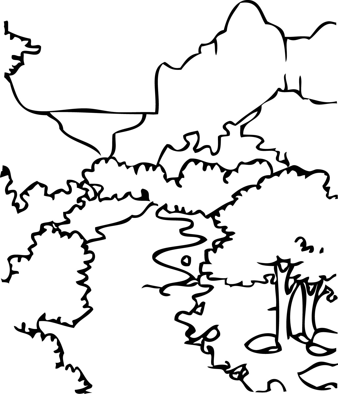 1340x1562 Zion National Park Coloring Page