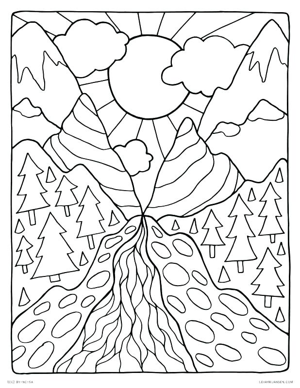 618x800 Coloring Mountains Coloring Pages Mountains Mountains Coloring