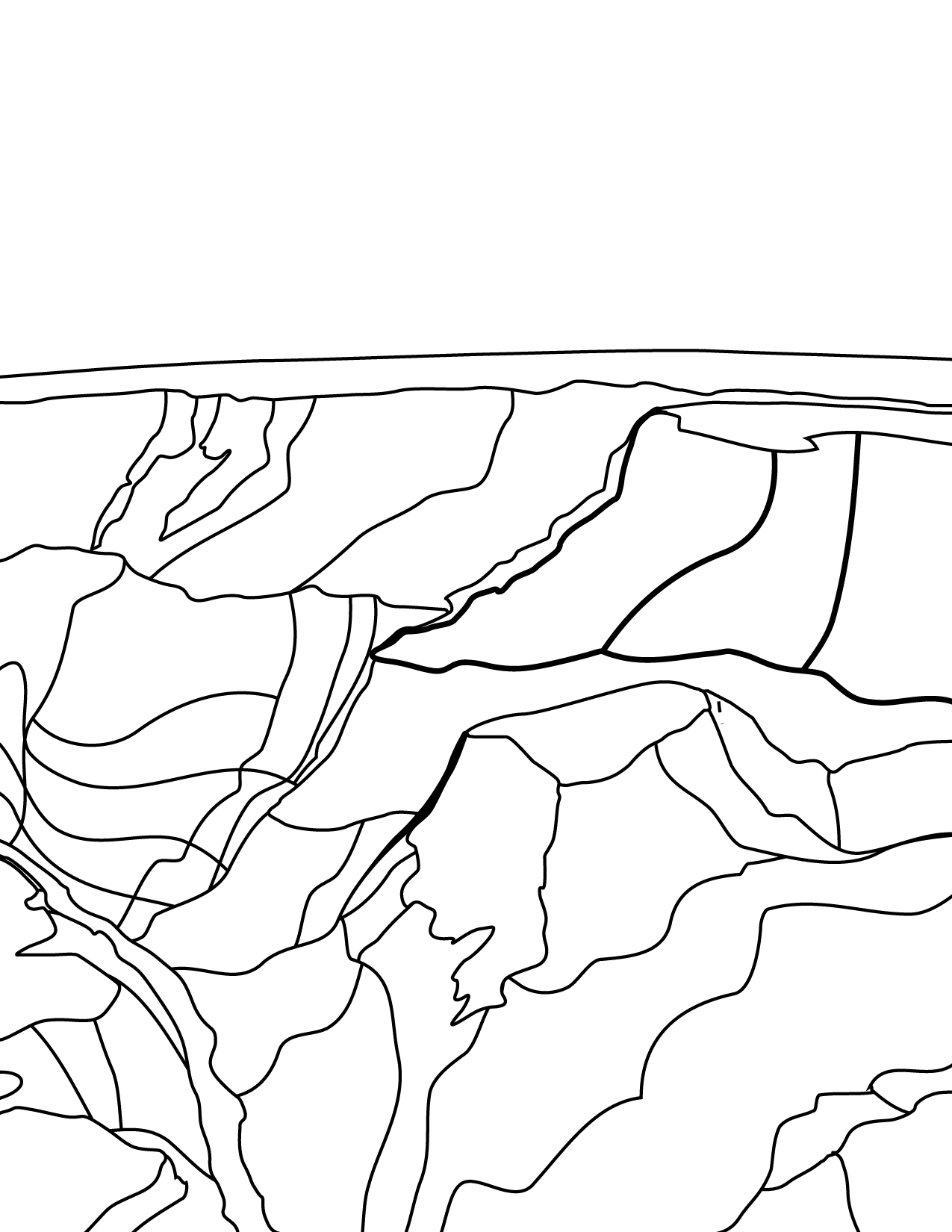 1275x1650 Grand Canyon Coloring Page