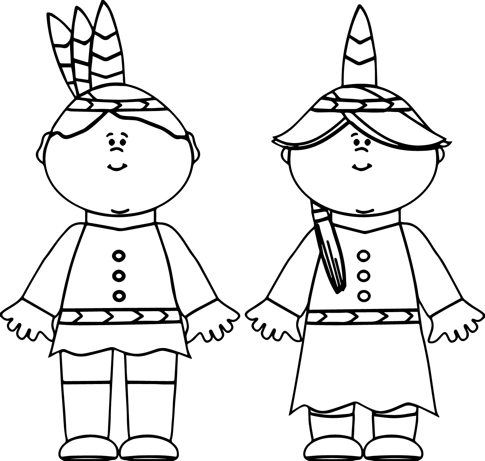 1561x1486 Native American Indian Boy And Girl Coloring Page Wecoloringpage