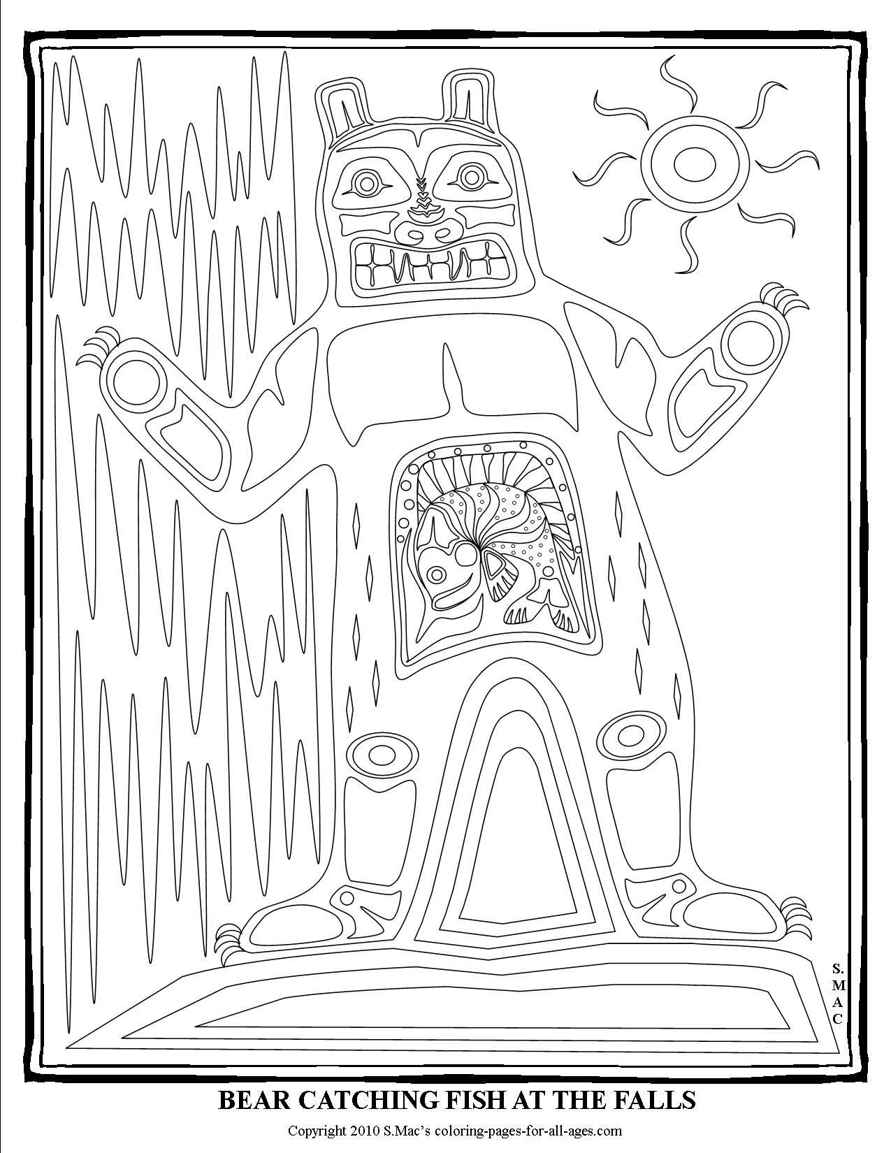 1275x1650 Pacific Northwest Native American Art Coloring Pages S Mac