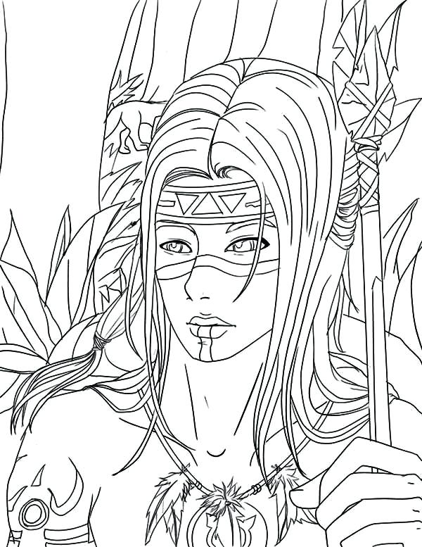 600x777 Native American Coloring Pages For Adults Native American Coloring