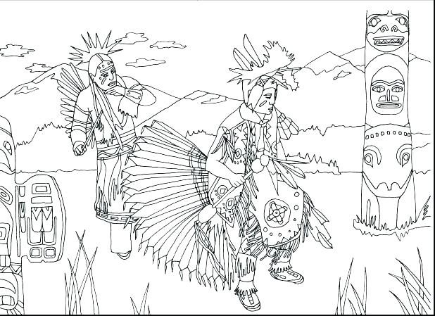 618x449 Free Printable Native Coloring Page For Kids Native American Girl