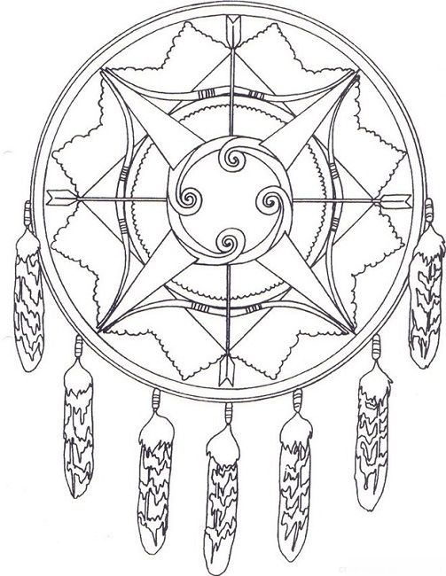 503x650 Native American Mandala Coloring Pages Design