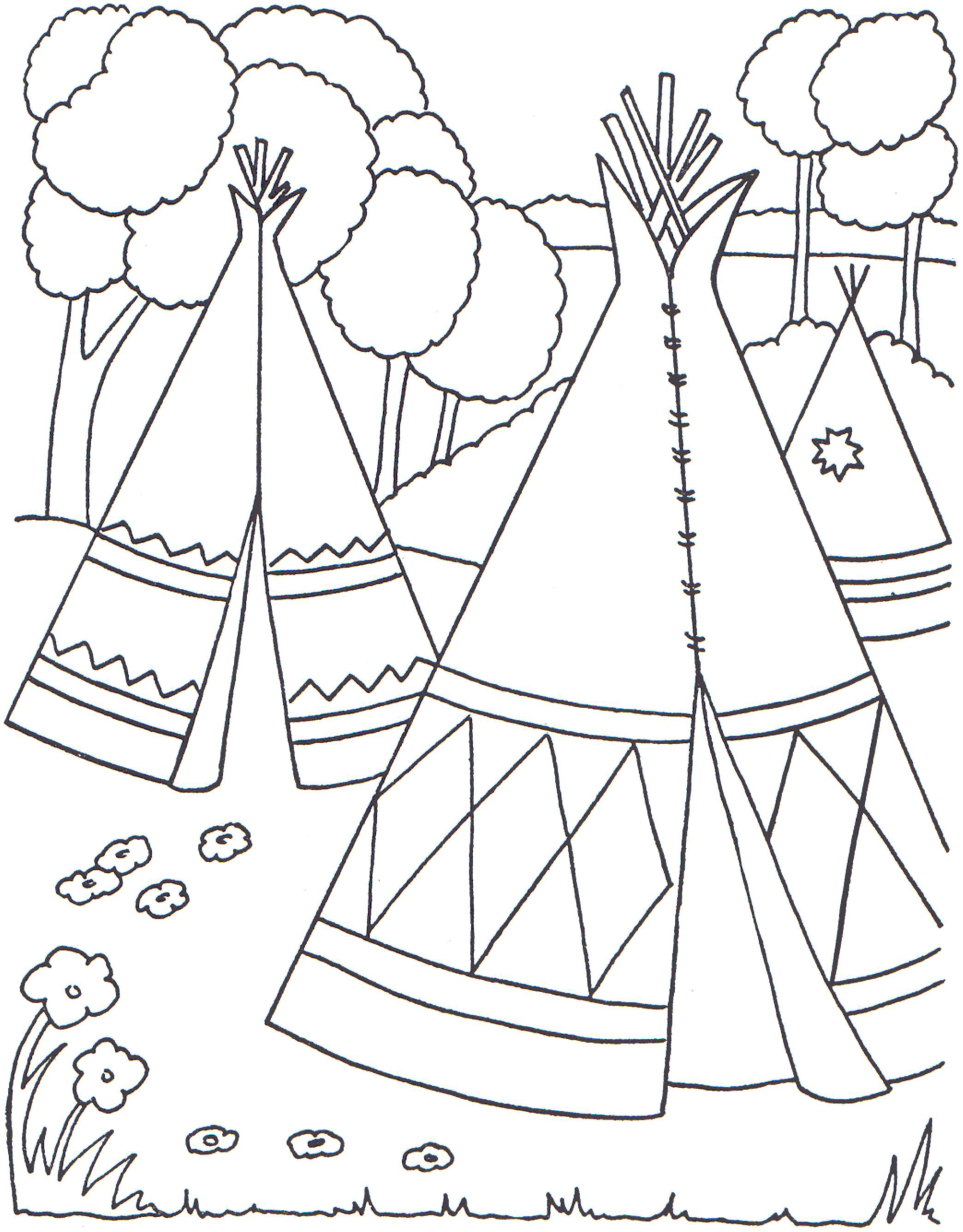2088x2672 Big Indian Teepee Coloring Pages Native American Best For Kids