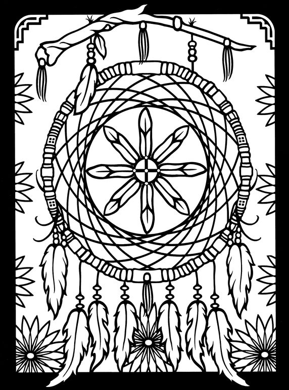 572x770 Dreamcatchers Stained Glass Coloring Book Dover Publications