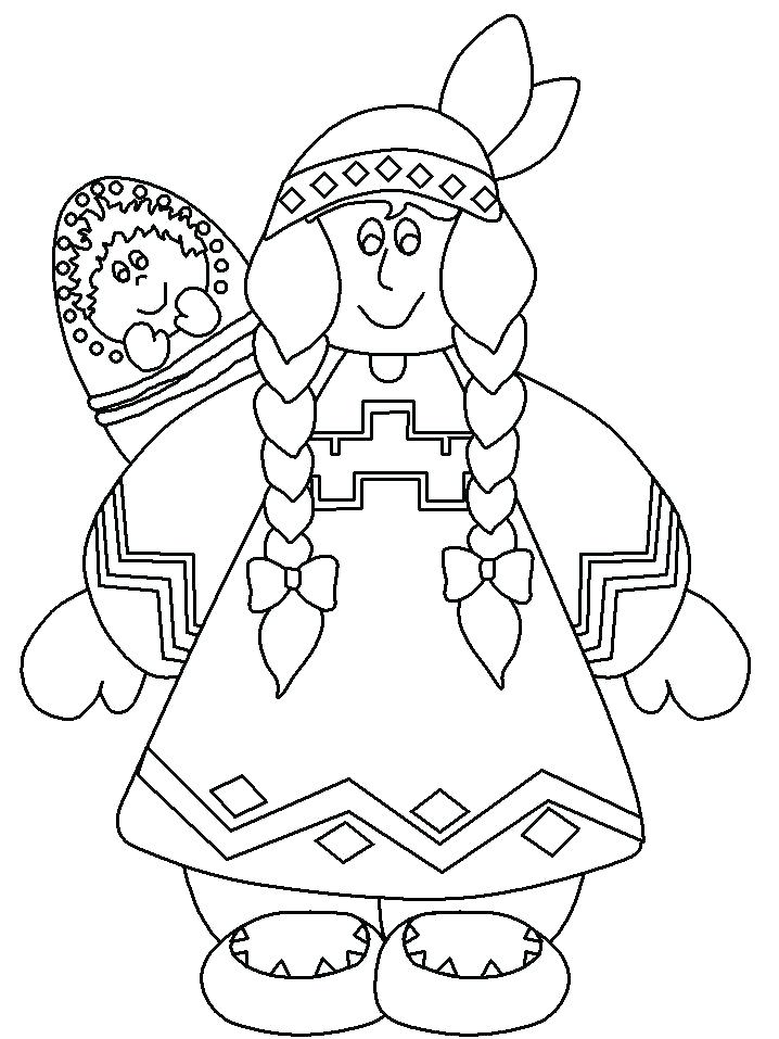 718x957 Native American Coloring Pages Icontent