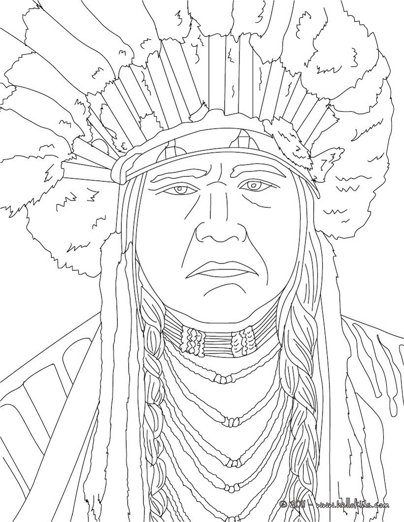 820x1060 Native Americans Coloring Pages