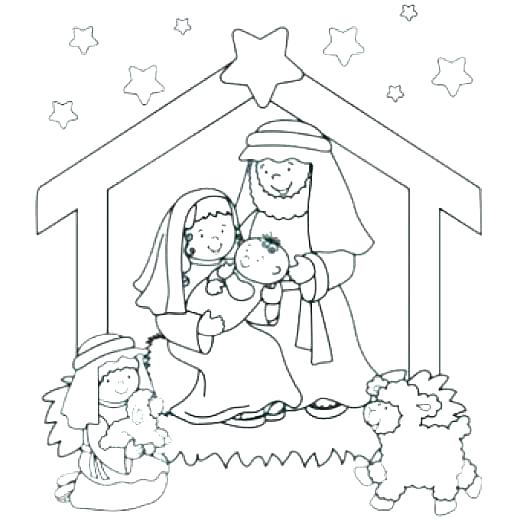 520x520 Nativity Color Page Precious Moments Nativity Scene Coloring Pages