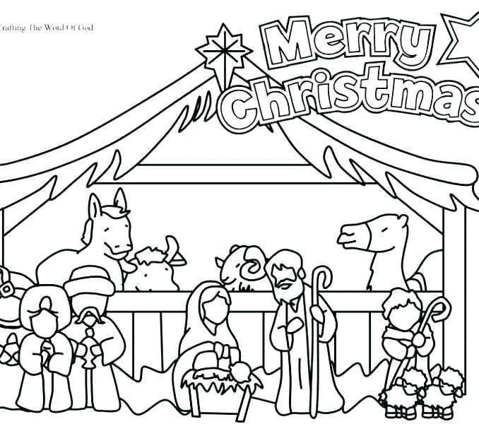 678x600 Nativity Color Pages Colouring Pages Of The Nativity Scene