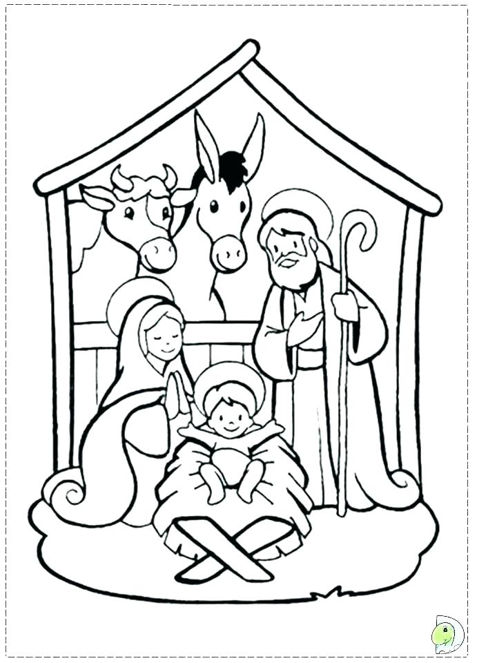 691x960 Nativity Scene Coloring Page Explore Activity Village Colouring