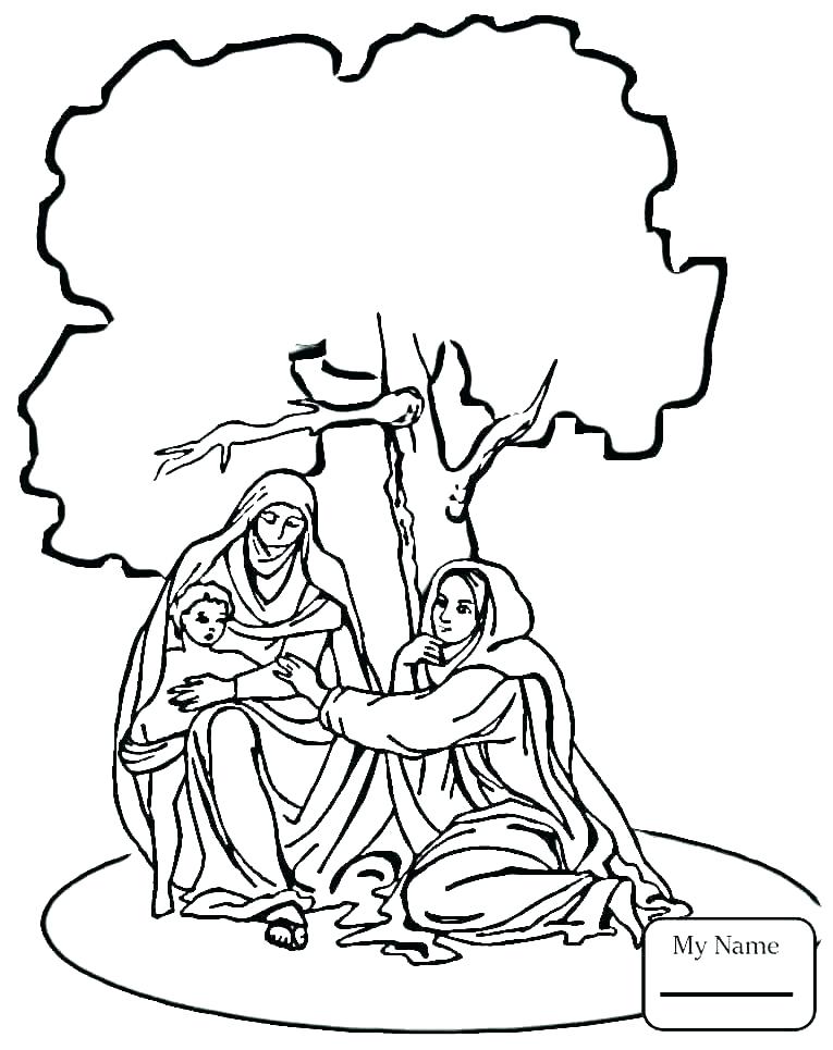 765x965 Nativity Coloring Page