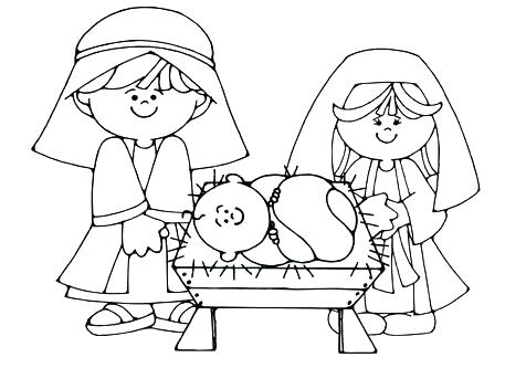 476x333 Coloring Pages Nativity Nativity Color Page Manger Coloring Page