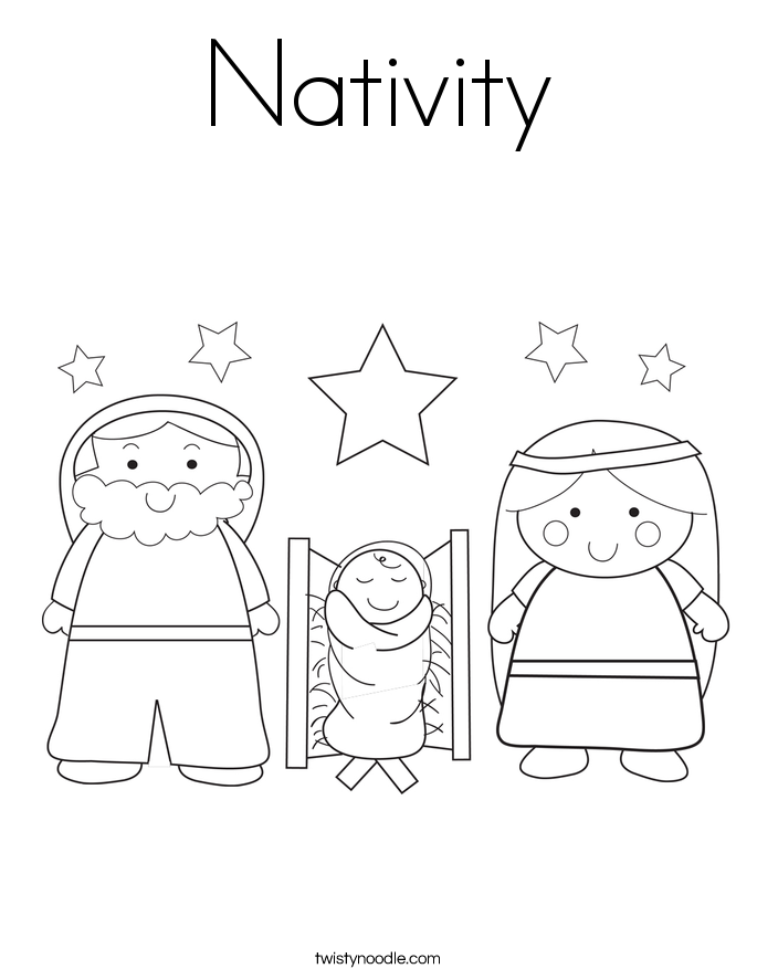 685x886 Nativity Coloring Page