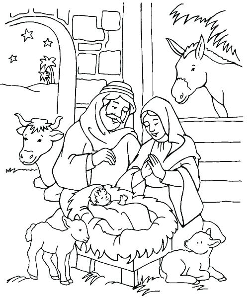 507x600 Nativity Coloring Page Villager Kid With Flute Coloring Page