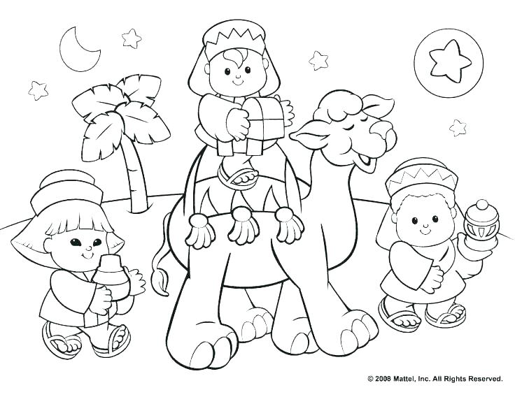 736x568 Nativity Scene Coloring Page