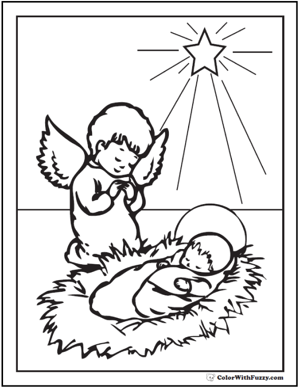 590x762 Christmas Angel Coloring Pages