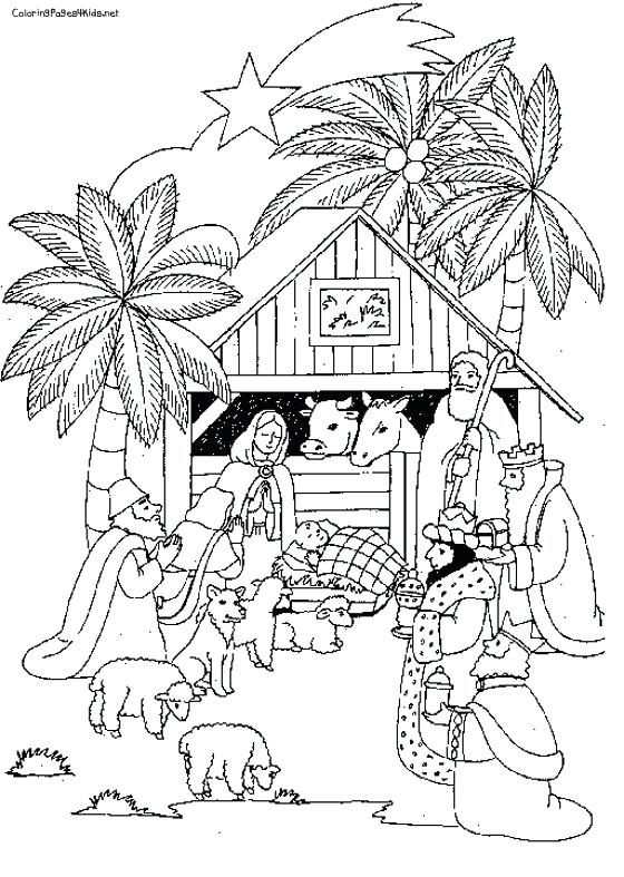 560x787 Manger Coloring Pages Baby In Manger Coloring Page Free Printable