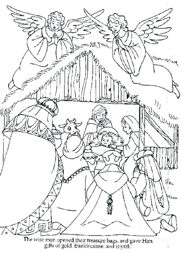 737x1024 Nativity Coloring Pages