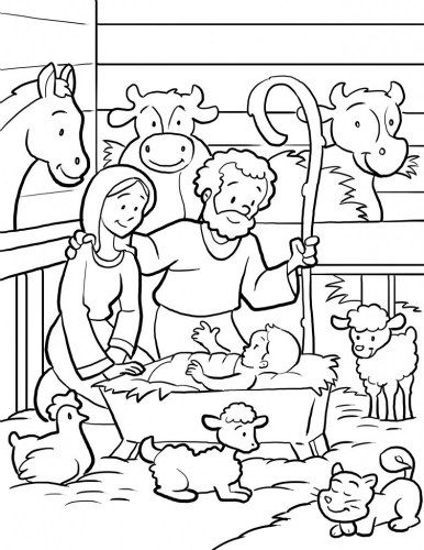 386x500 Free Printable Nativity Coloring Pages For Kids