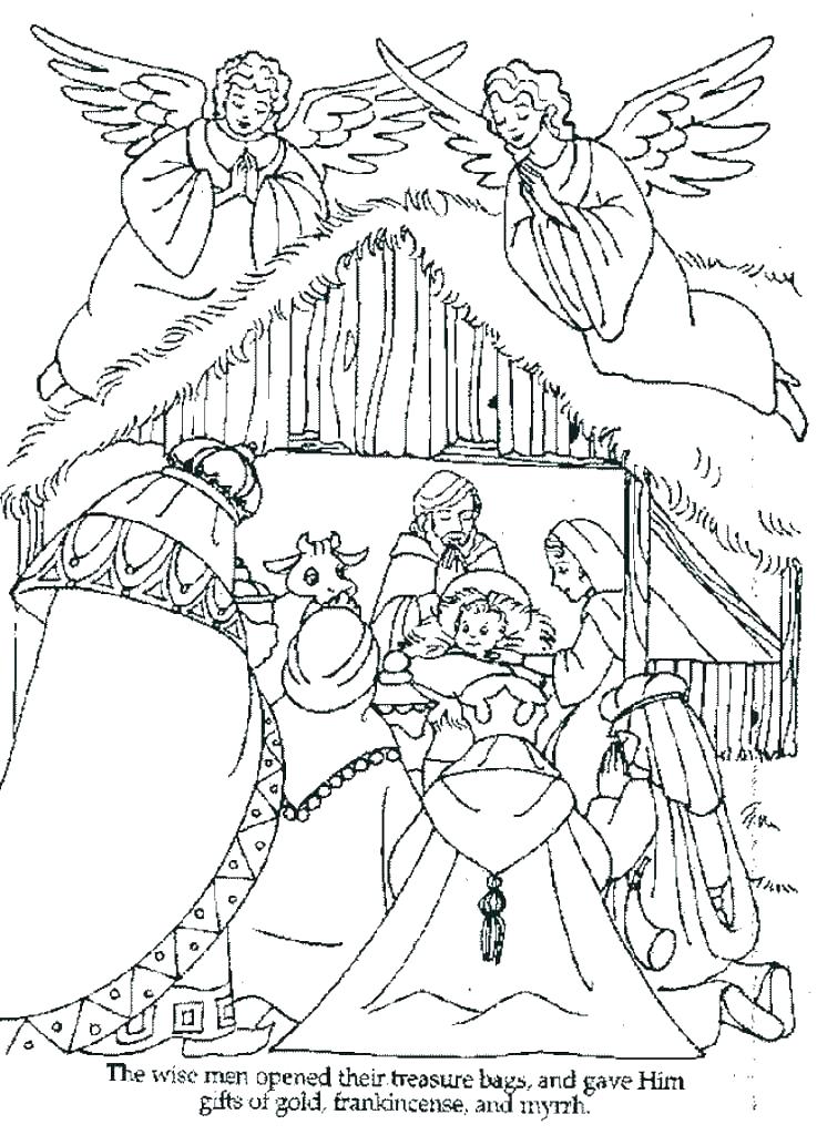 737x1024 Nativity Coloring Page Pages For Preschool