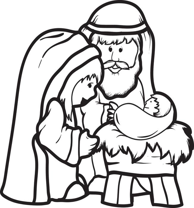 652x700 Free Printable Nativity Coloring Pages For Kids