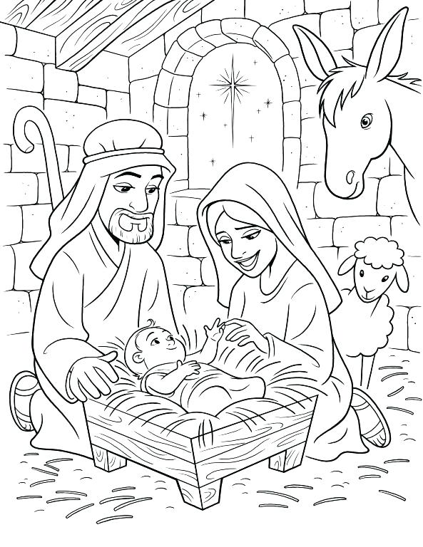 593x768 Nativity Color Page Elegant Nativity Coloring Page Online Unique