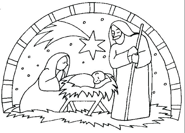 600x430 Nativity Story Coloring Pages Printable Beautiful Precious Moments