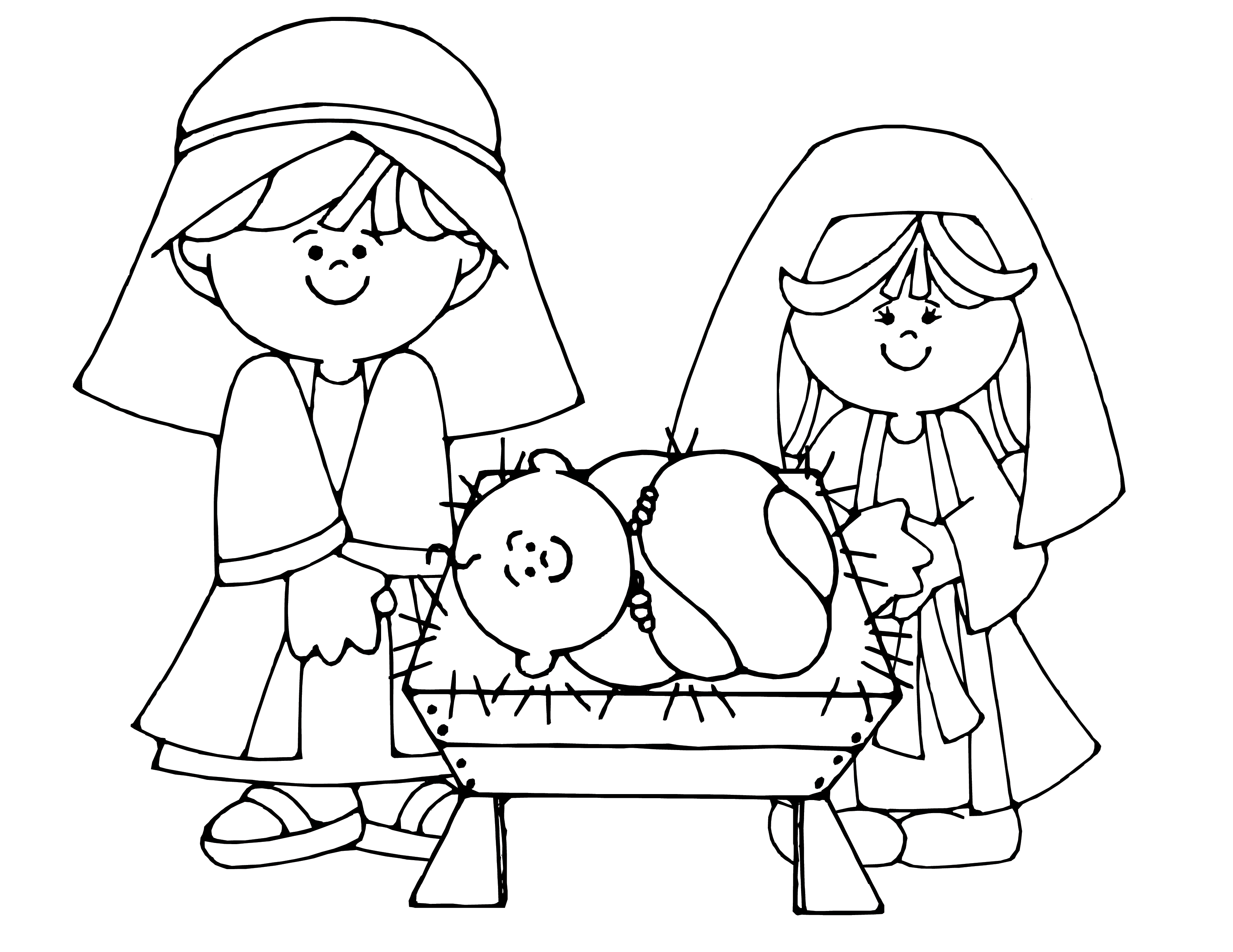 3300x2550 Free Printable Nativity Coloring Pages For Kids