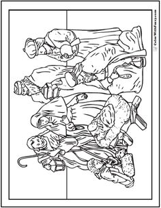 236x304 Printable Nativity Coloring Page To Cut Out And Make Your Own
