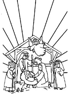 236x325 Printable Nativity Scene Coloring Pages For Kids