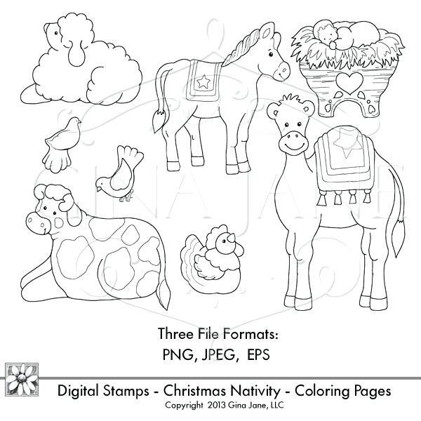 600x600 Printable Christmas Nativity Coloring Pages Preschool Nativity