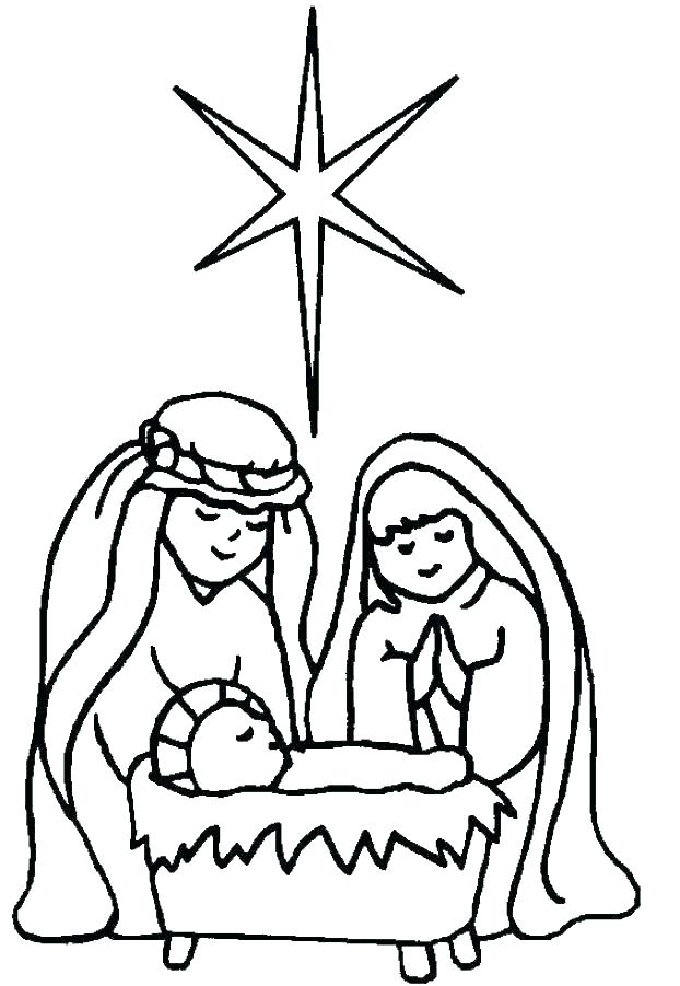 622x901 Free Nativity Scene Coloring Pages