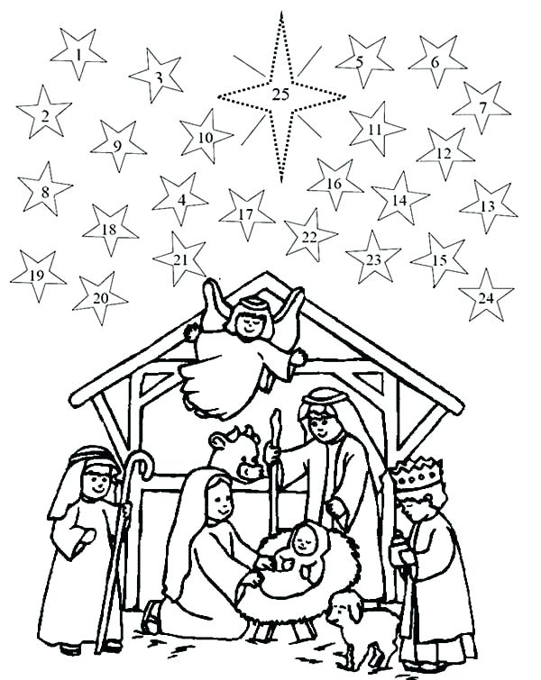 600x755 Coloring Pages Nativity Coloring Pages Church Coloring Page