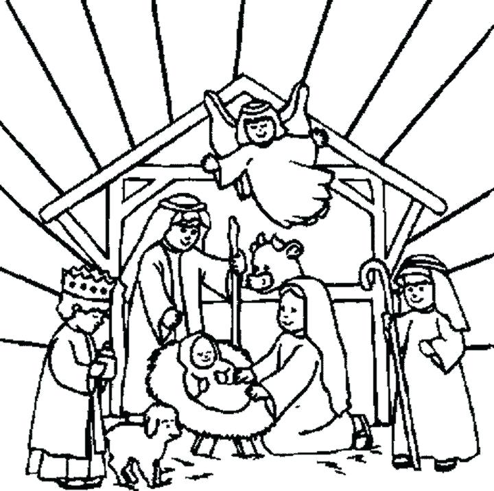 720x715 Nativity Story Coloring Pages Printable Nativity Free Coloring