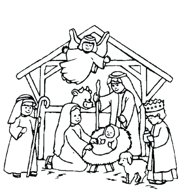 640x647 Story Coloring Book Printable Nativity Coloring Pages Story