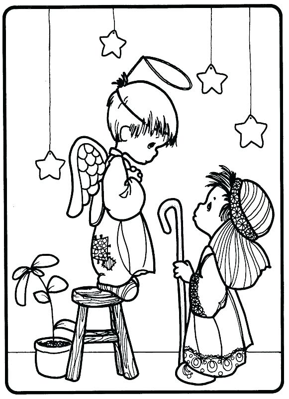 581x800 Coloring Pages Nativity