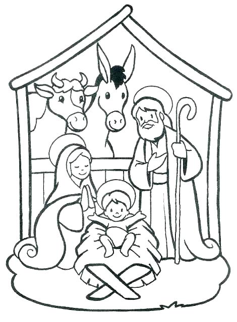 470x640 Nativity Color Sheets