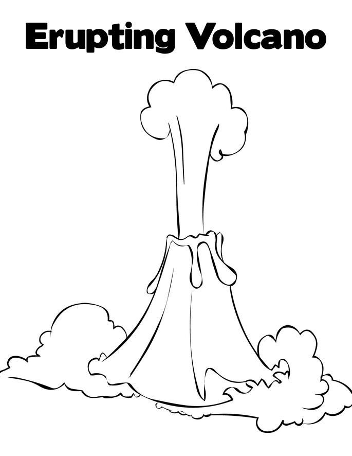 685x886 Free Printable Volcano Coloring Pages For Kids Volcano, Life