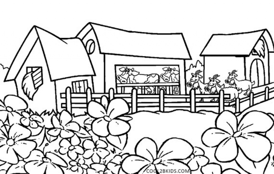 960x609 Farm Animals Coloring Pages Preschool