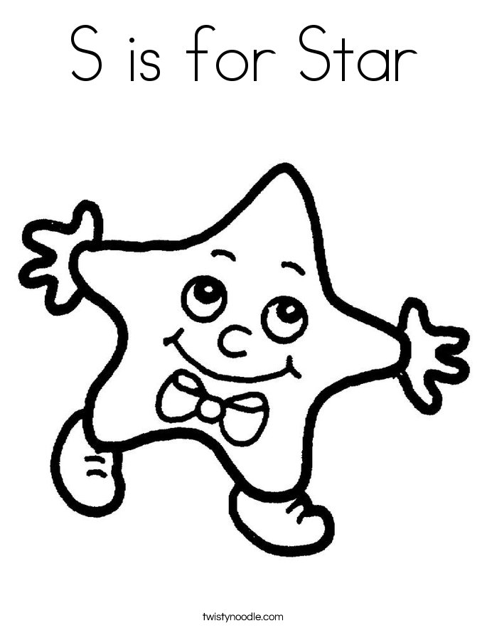 685x886 S Is For Star Coloring Page