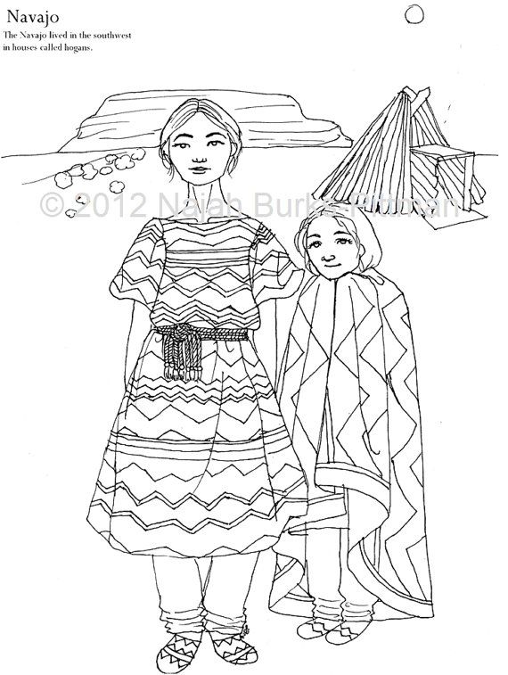 570x757 Navajo Dress Coloring Page Printable Coloring Pages