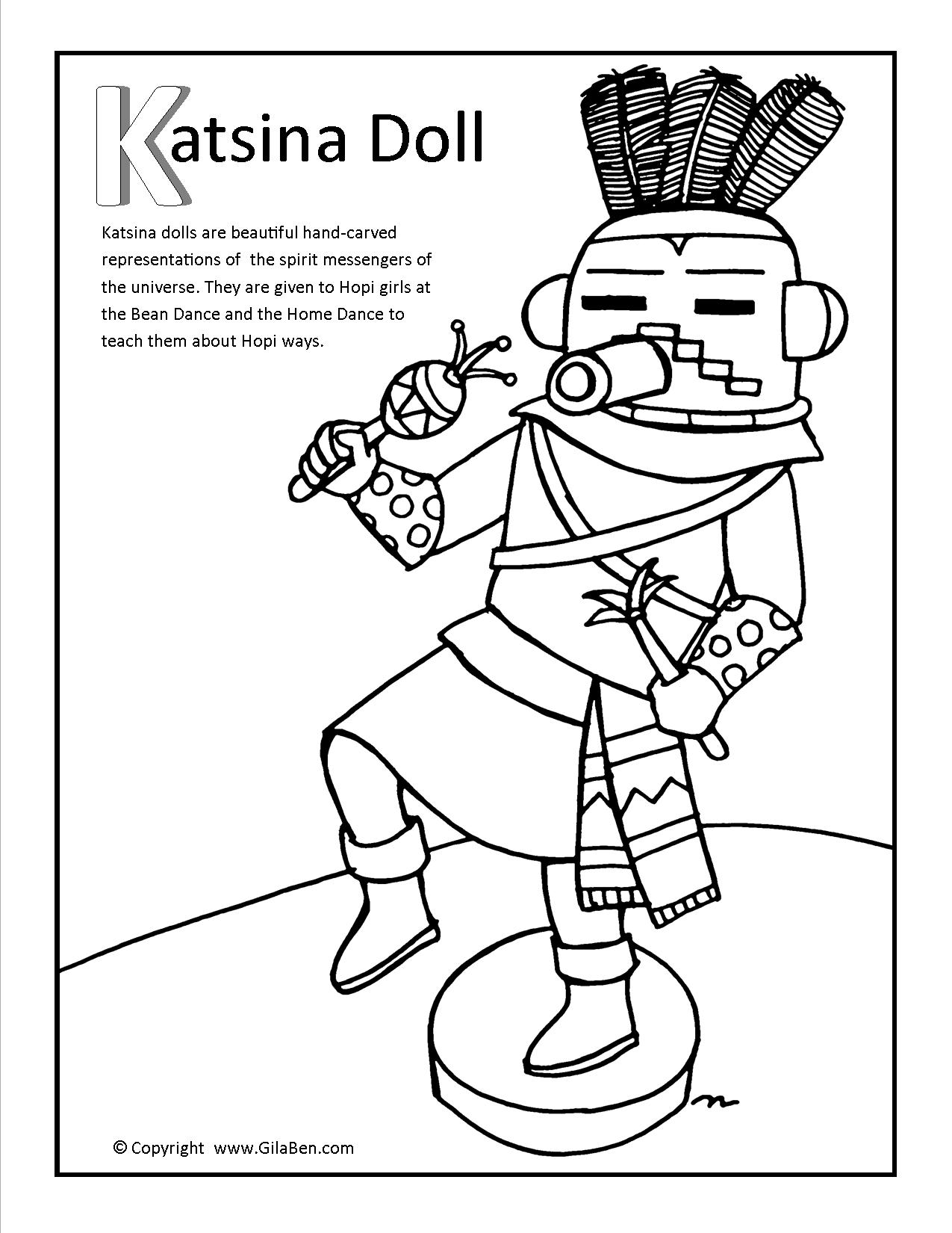 1275x1650 Katsina Doll Coloring Page
