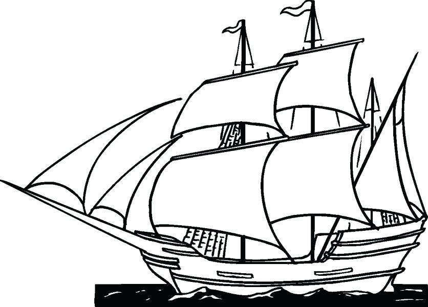 836x600 Ship Coloring Pages Boat Coloring Pages Ship A Rocket Ship