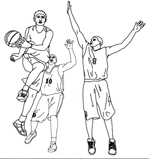 600x642 Basketball Player Coloring Page Nba Coloring Pages Printable