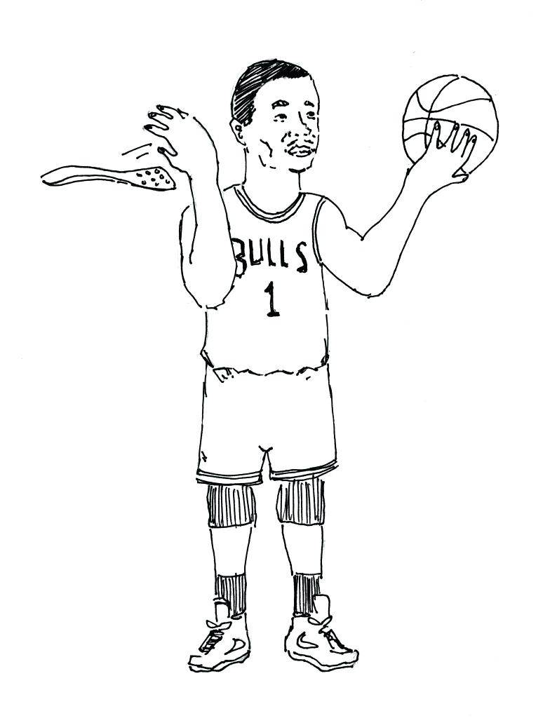 794x1024 Coloring Pages Nba Coloring Pages Top Graphic Basketball Player