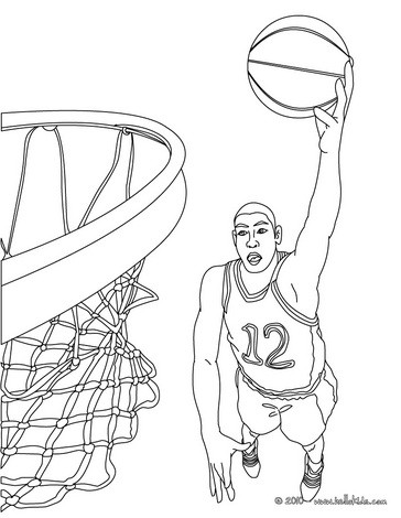 364x470 Basketball Player Dunking Coloring Pages