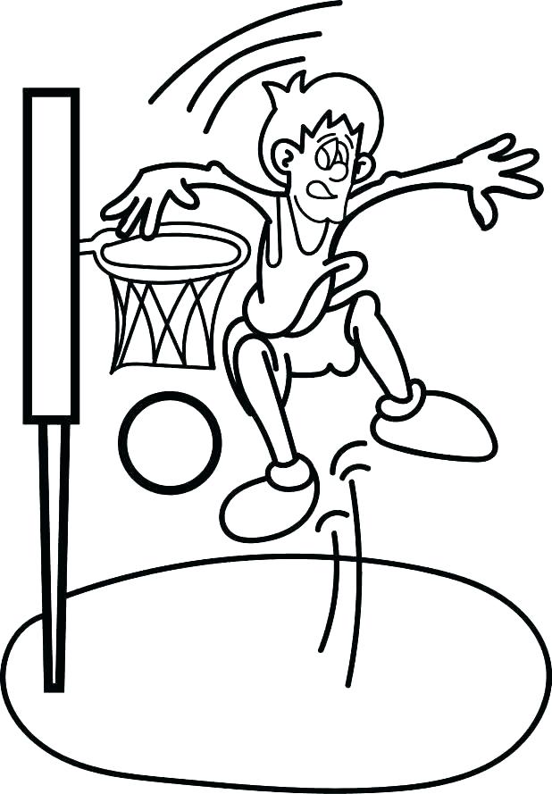 618x889 Coloring Pages Of Basketball Basketball Coloring Sheets Free