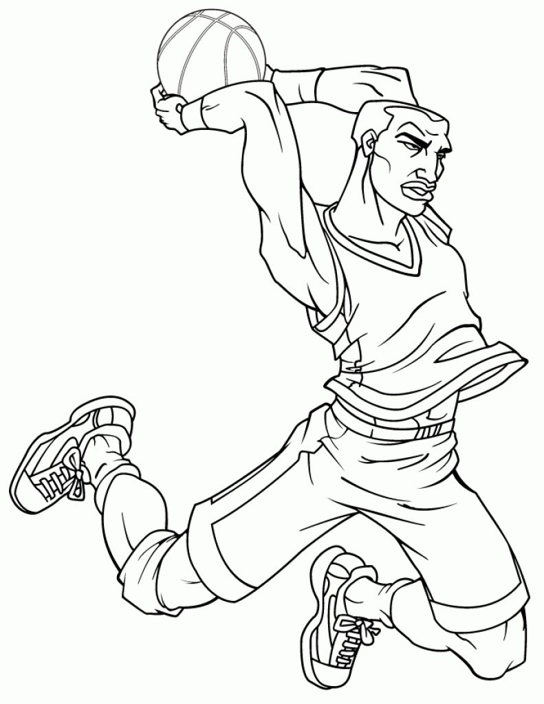 791x1024 Nba Professional Basketball Kids Printable Coloring Page Sports