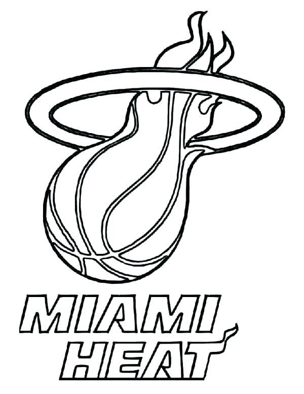 600x776 Nba Logo Coloring Pages Heat Logo Coloring Page Nba Team Logo